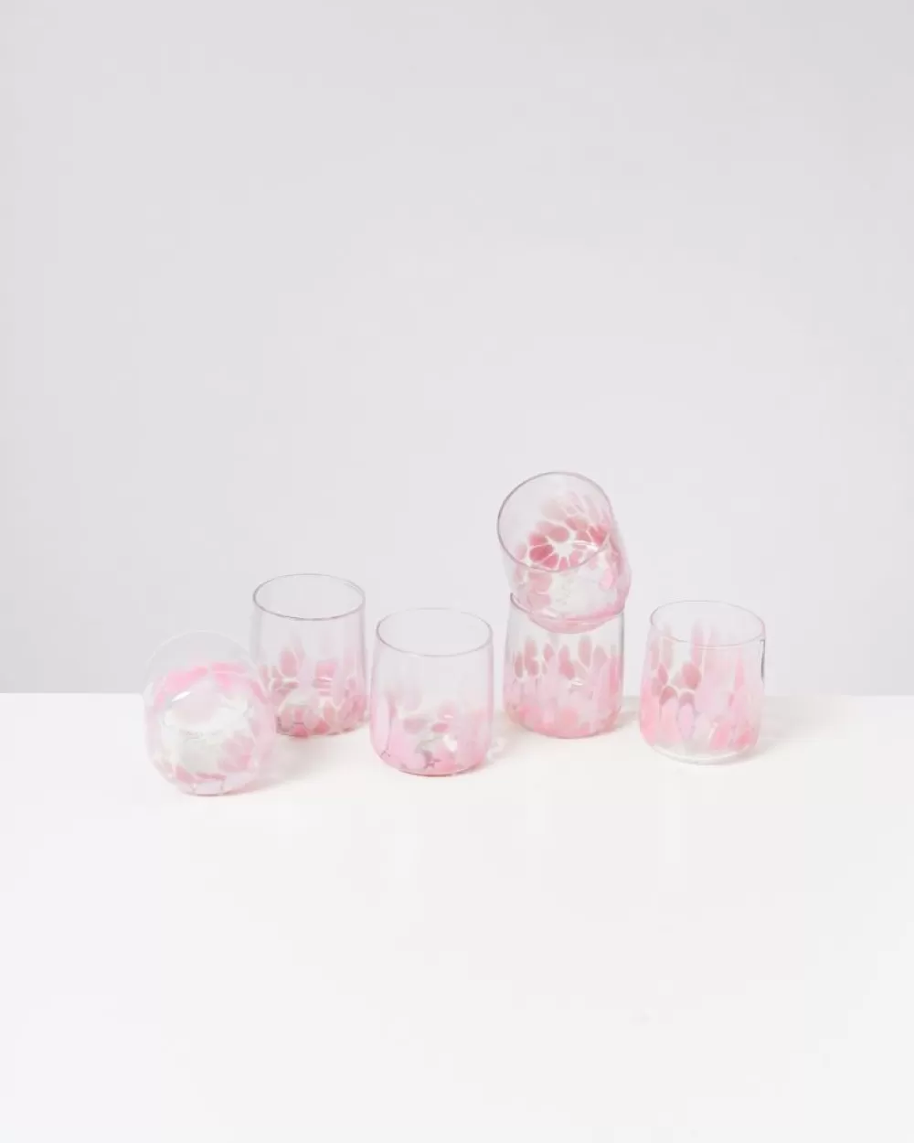 Hot Alegria 6Er Set Glas Klein Big Drops Rosa Glaser