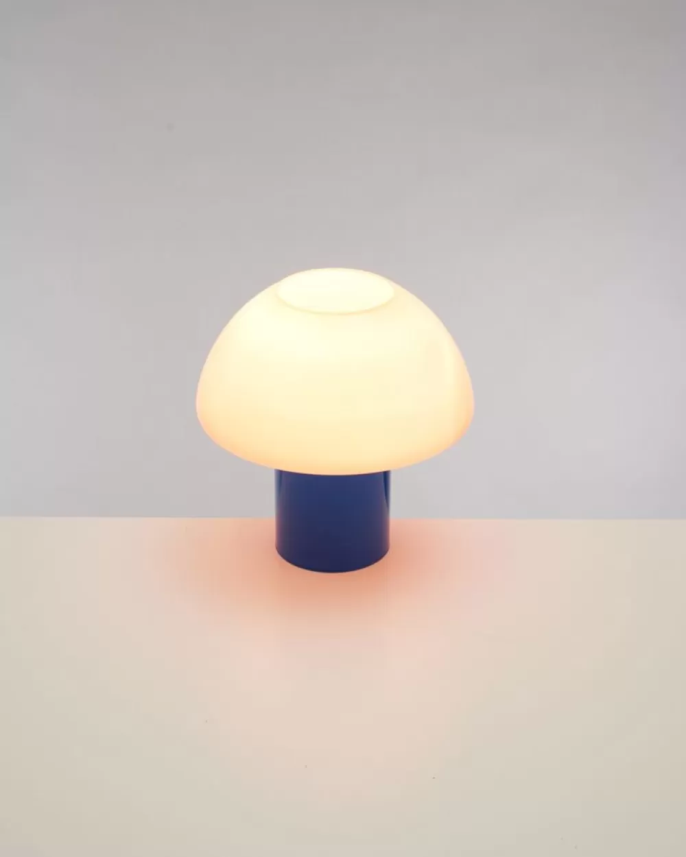 New Cogumelo Glaslampe Rosa Blau Lampen