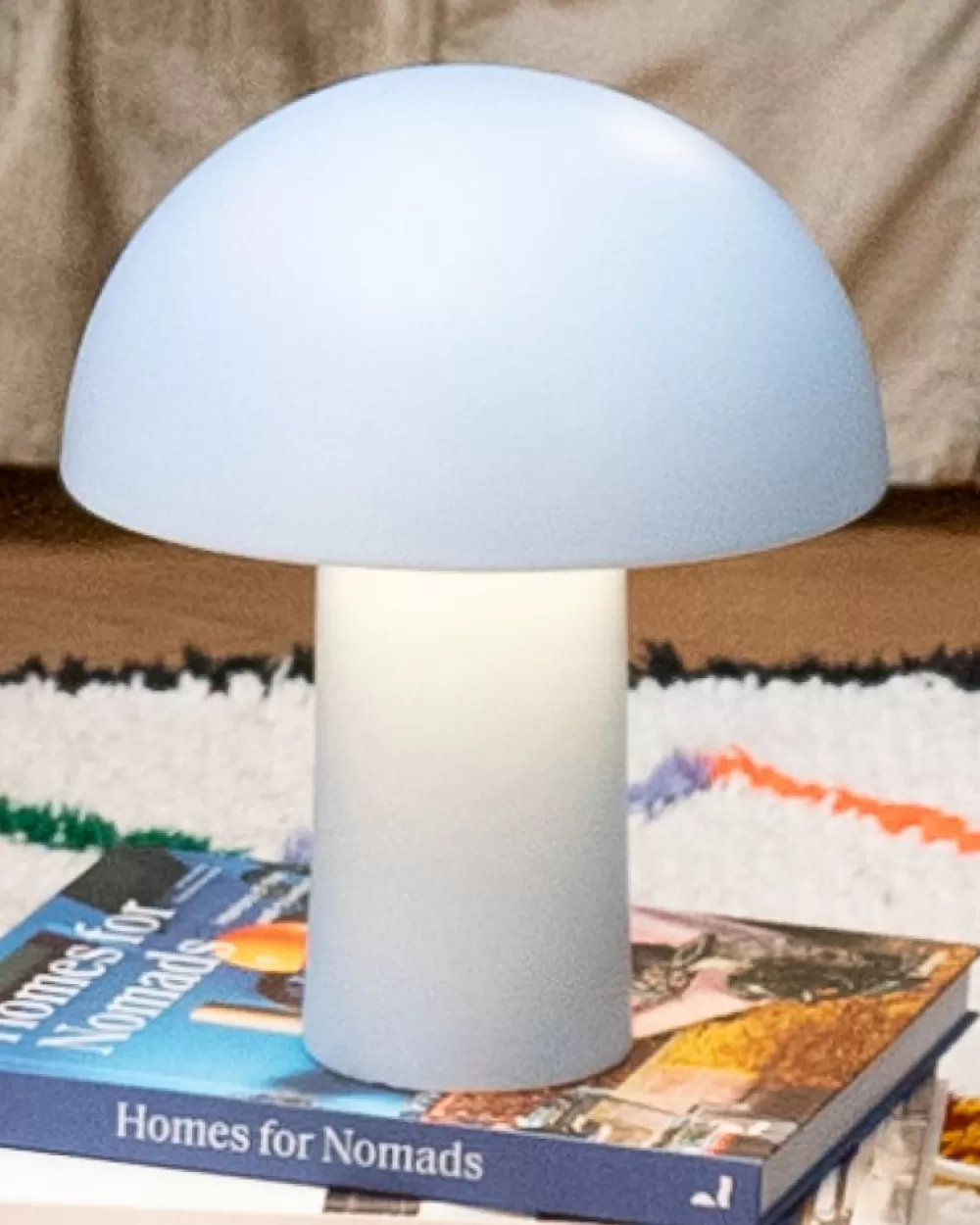 Fashion Cogumelo Keramiklampe Hellblau Lampen