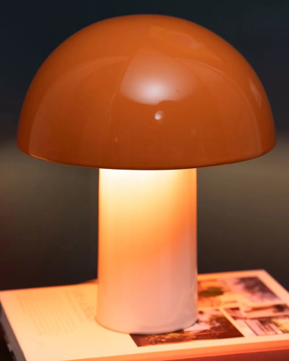 Best Sale Cogumelo Keramiklampe Orange Sand Lampen