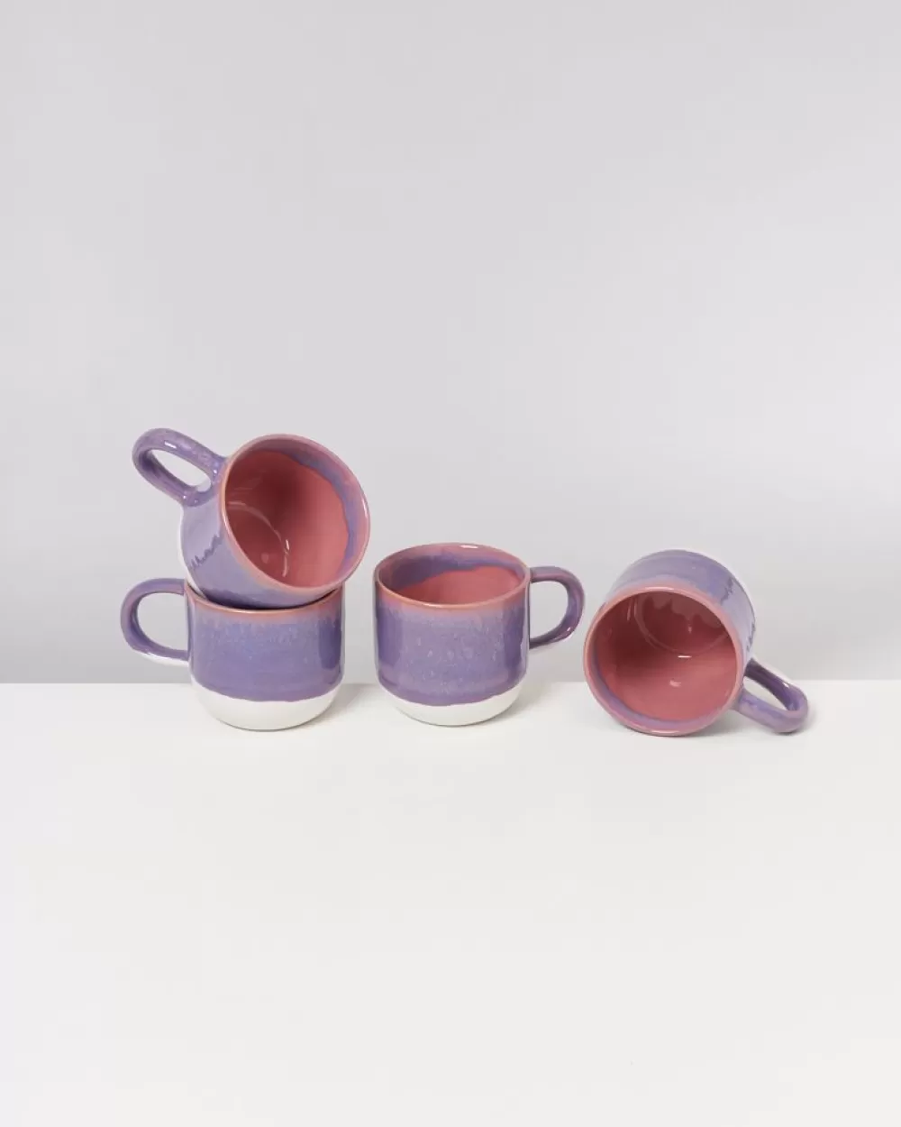 New Coimbra 4Er Set Teetasse Lila Rosa Tassen & Becher Sets