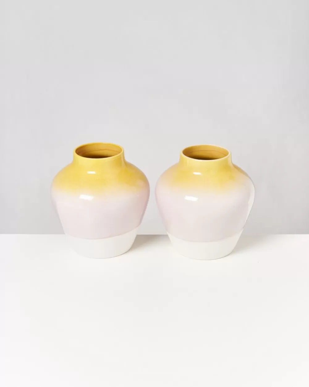 New Madalin Vase Gelb Rosa Gesprenkelt Madalin