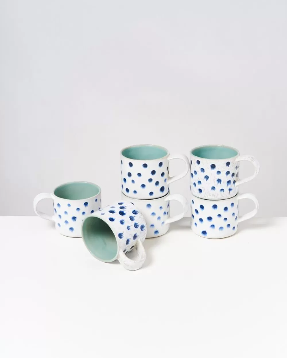 Best Sale Nodoa 6Er Set Tasse Mint Mit Punkten Tassen & Becher Sets