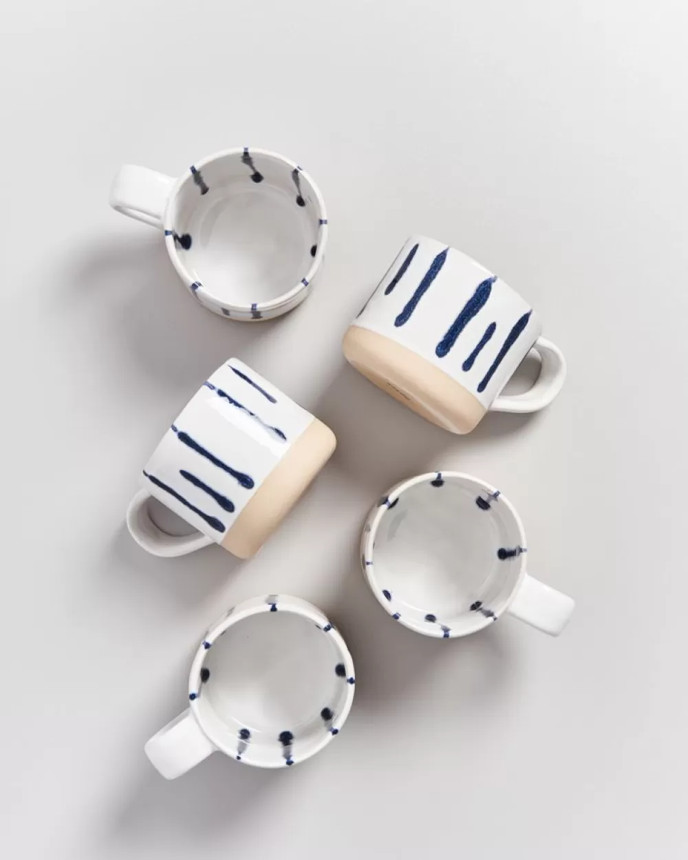 Fashion Nodoa Tasse Weis Blau Tassen & Becher