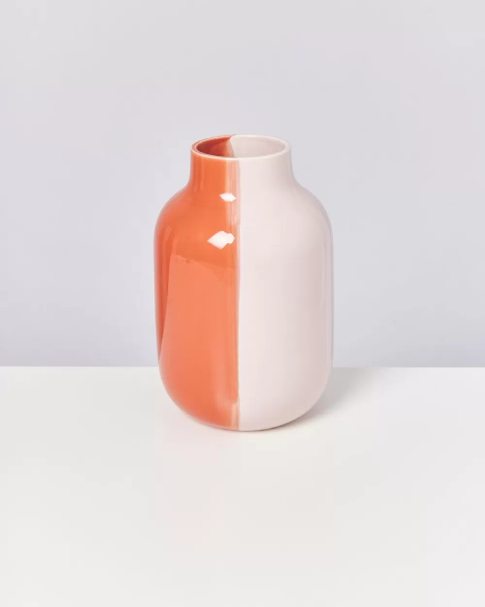 New Nuno Vase L Half Coral Rose Nuno L