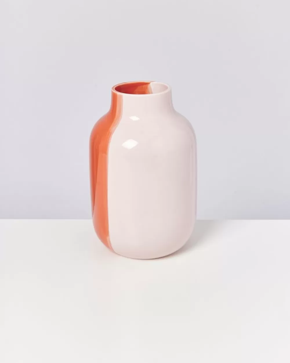 New Nuno Vase L Half Coral Rose Nuno L