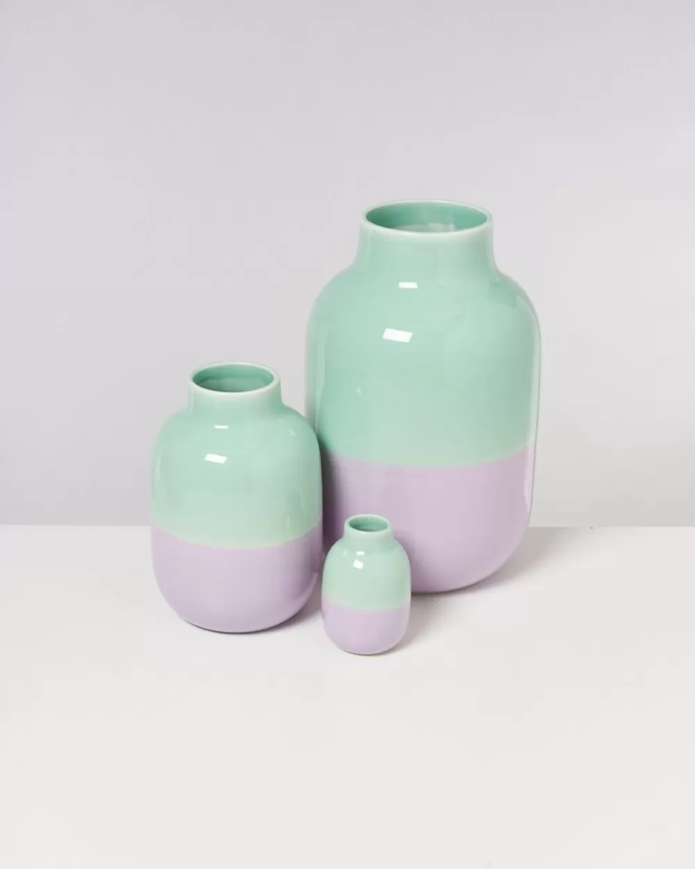 Clearance Nuno Vase L Pastellmint Lila Nuno L