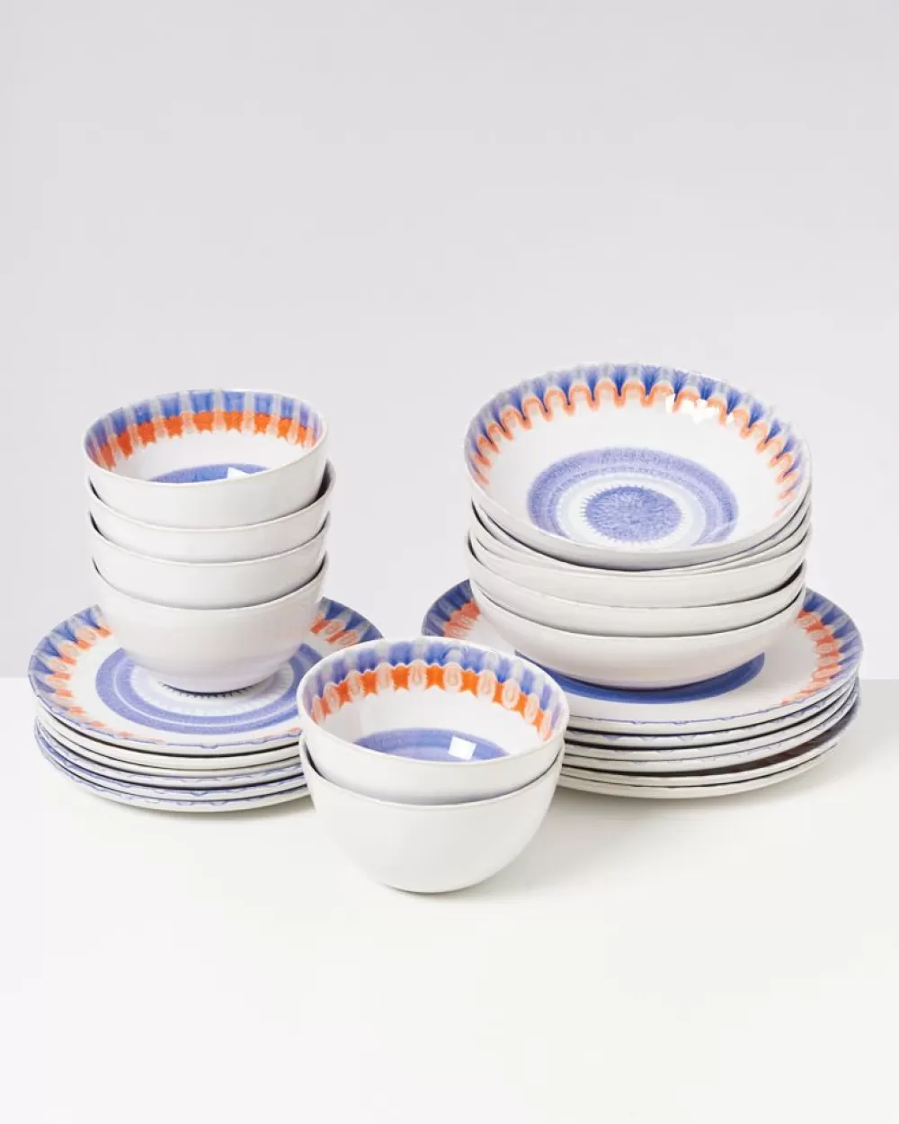 Store Verao Blau Orange - 24 Teiliges Set 24 Teilige Sets